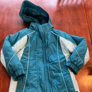VGUC LL Bean Tealish Blue Heavy Winter Coat - Size 6x/7